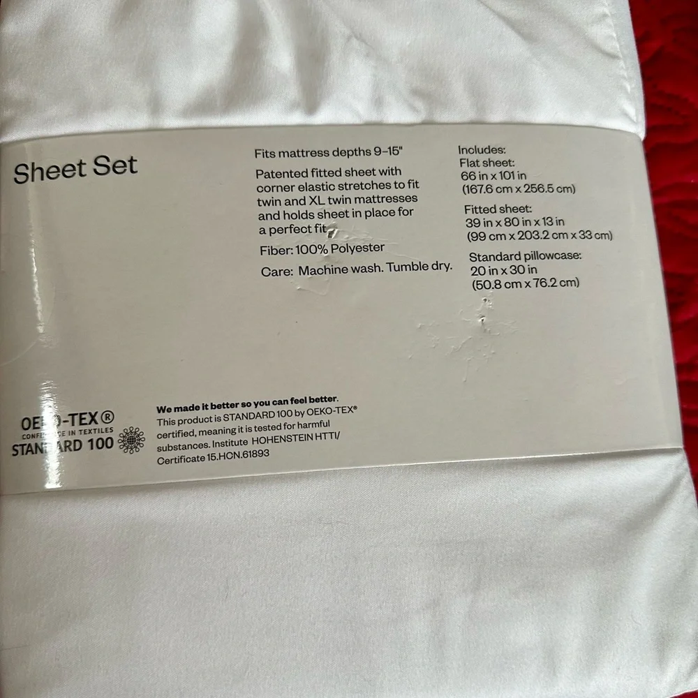 NWT Room Essentials XL‎ Twin Bedsheets